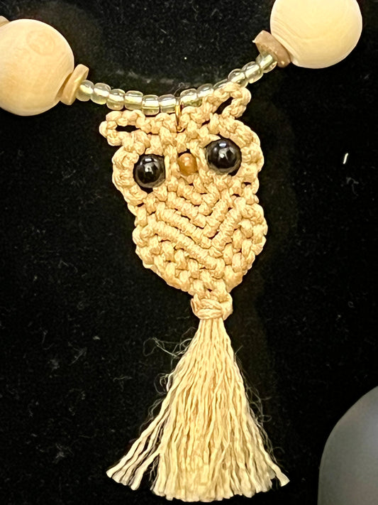 Owl jewelry bundle necklace close-up by Eliza Joe Jewelry