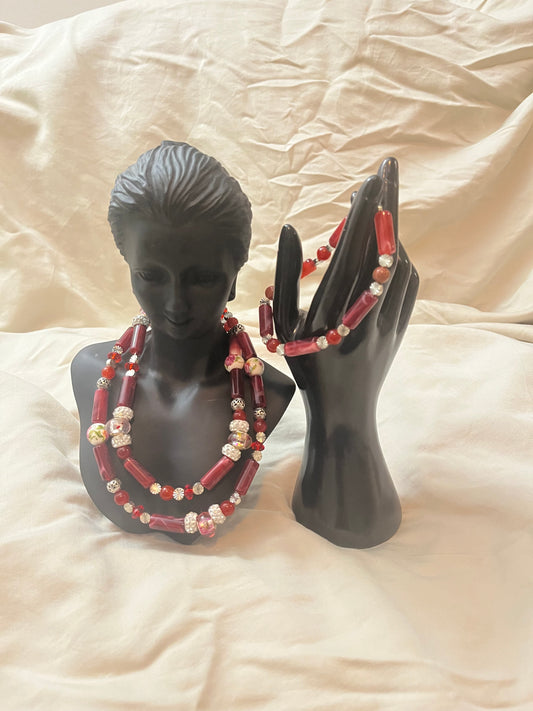 Necklace & Bracelet Set (beaded)15