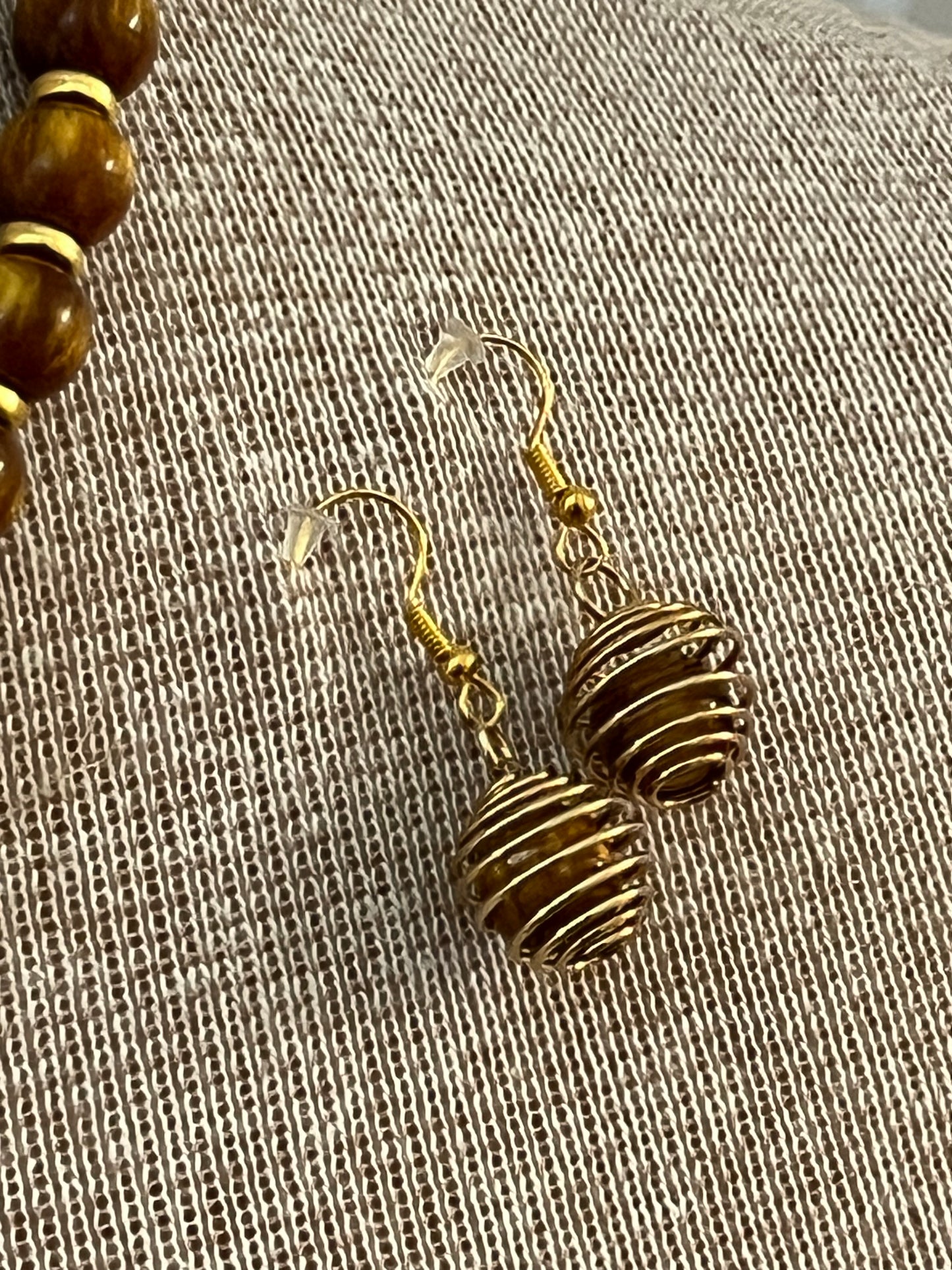 Caramel Butterscotch Necklace & Earrings Set