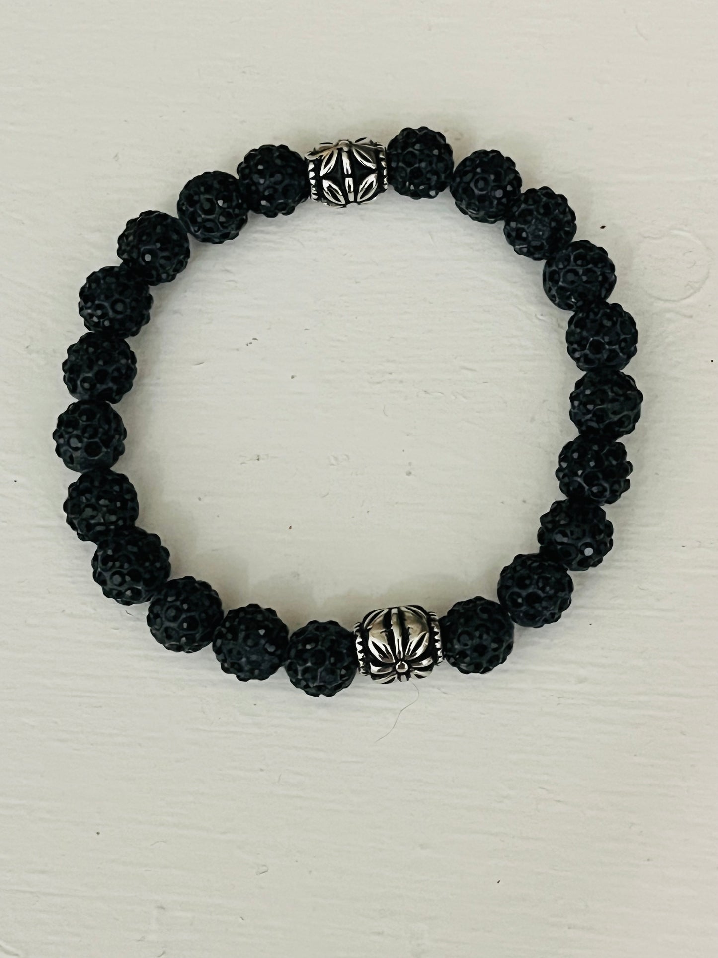 Black Gothic Rhinestone Jewelry set - Dramatic Statement Necklace & Bracelet