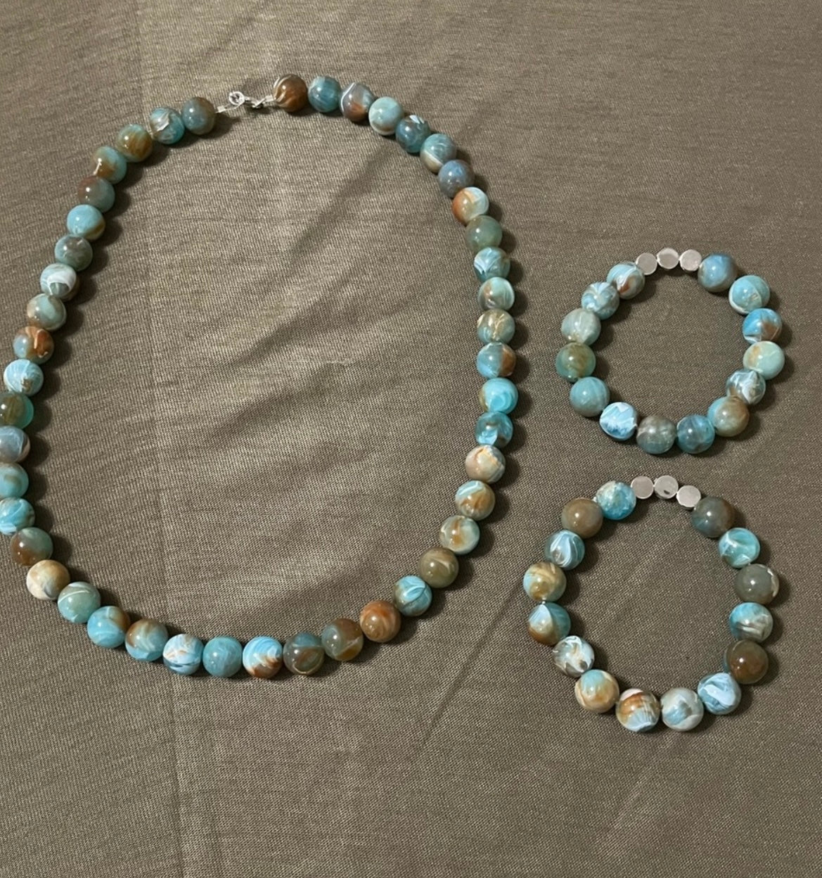 Oceanwave Necklace with 2 Bracelets Set