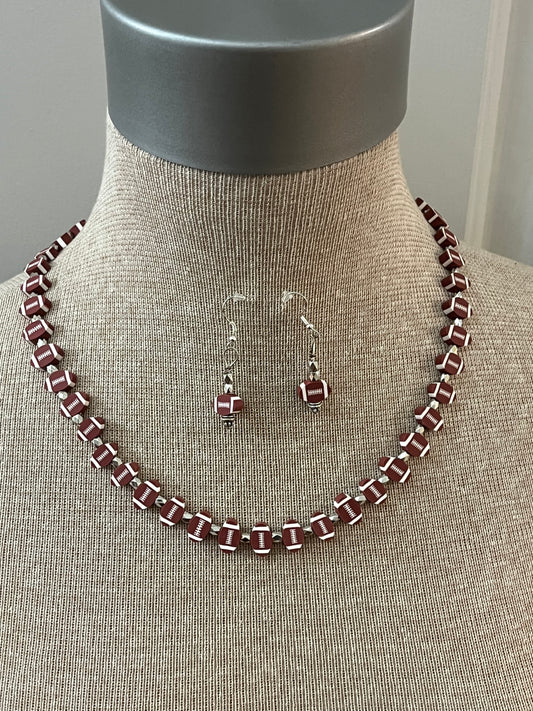 Football Fans - Necklace & Earrings Set