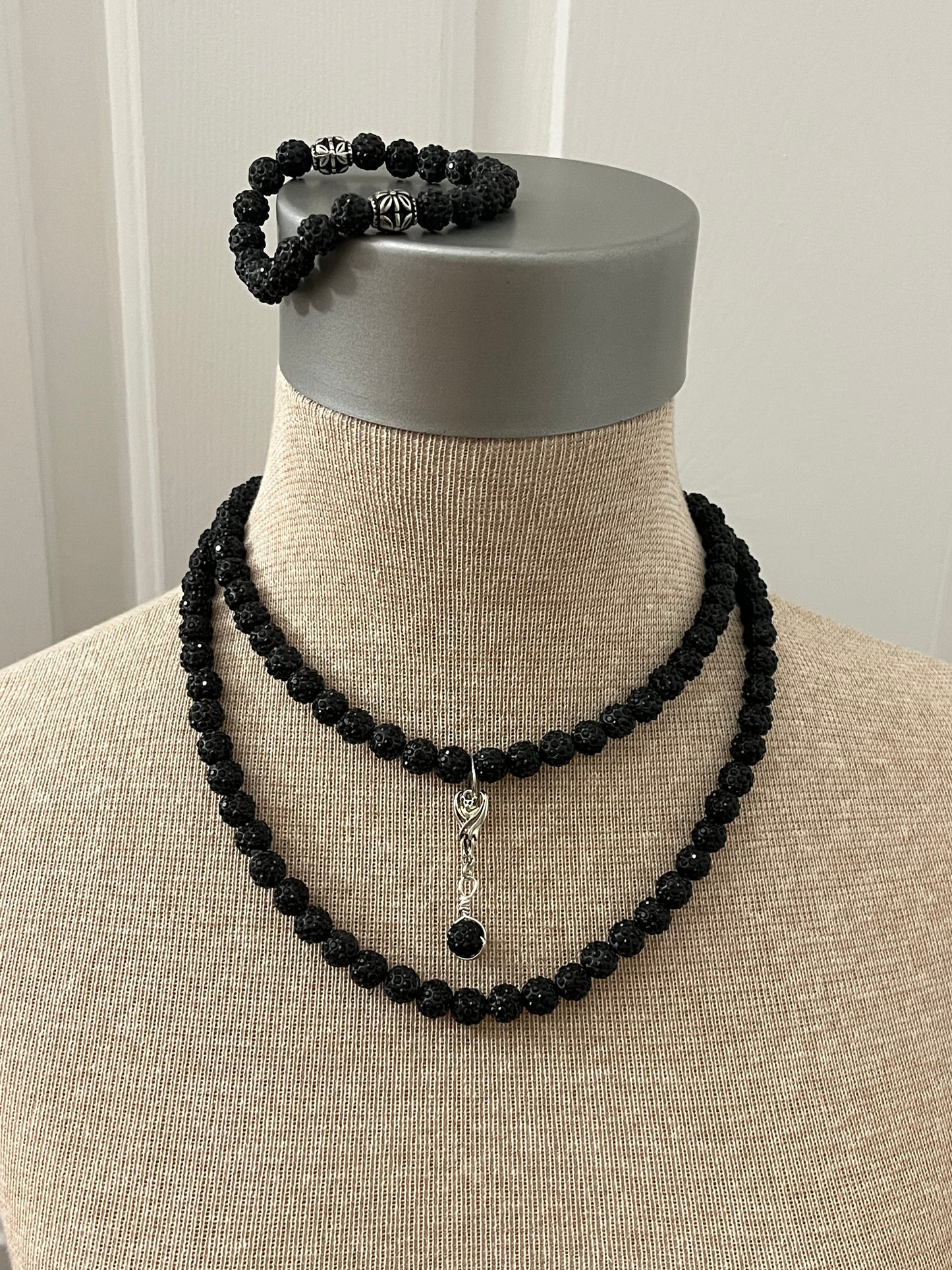 Black Gothic Rhinestone Jewelry set