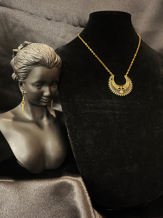 Egyptian Style Necklace & Earring Costume Set