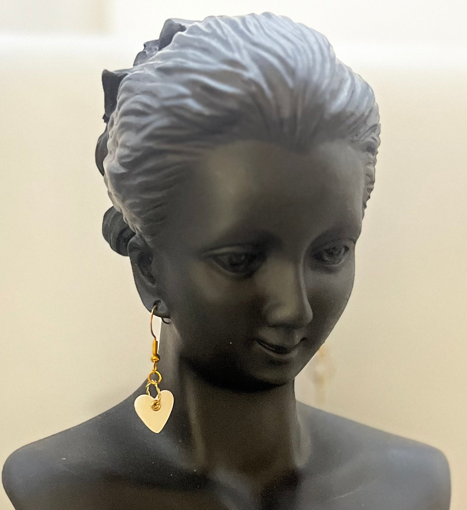 Iridescent mother of pearl earrings detail by Eliza Joe Jewelry