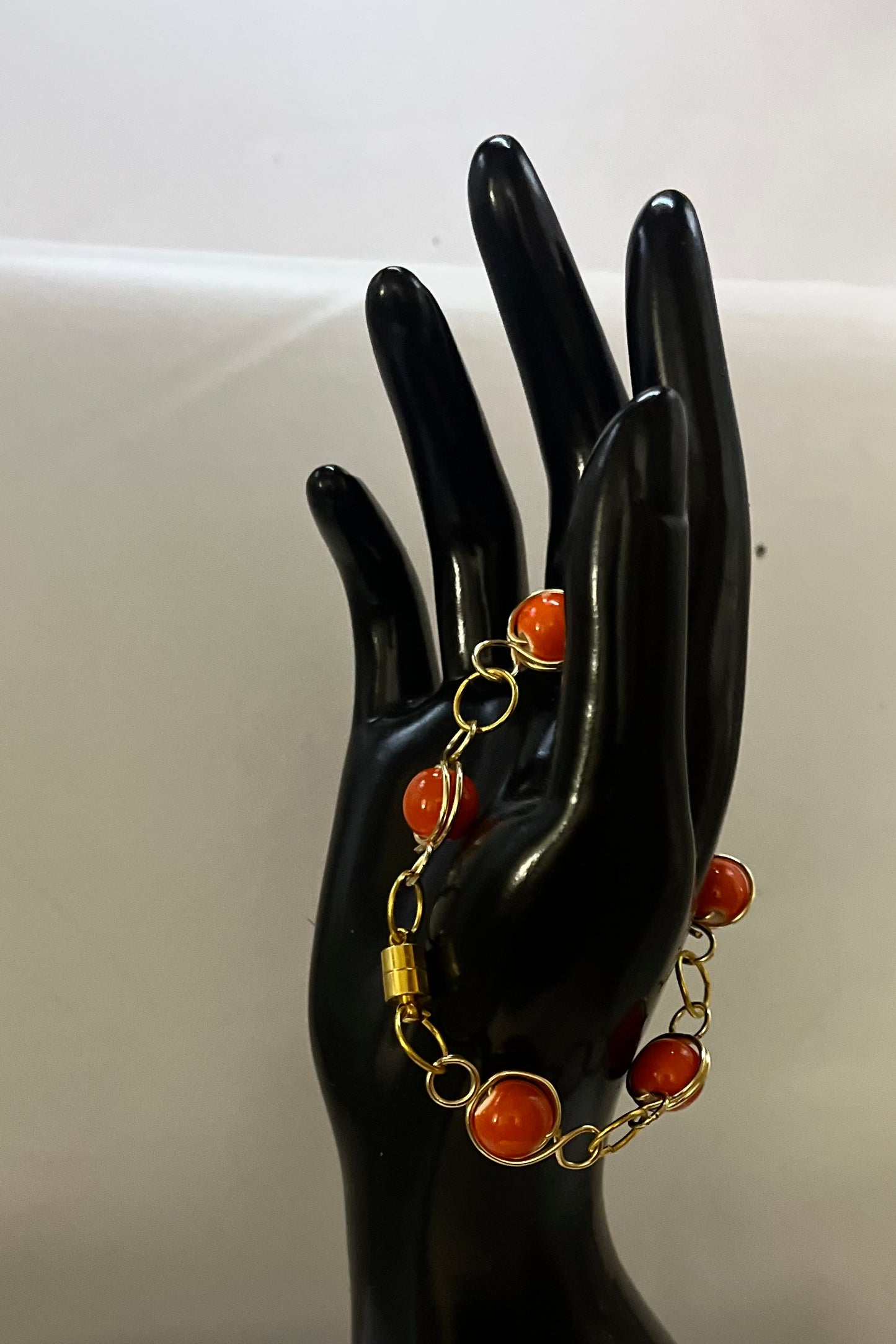 Matching pumpkin spice bracelet with earthy tones