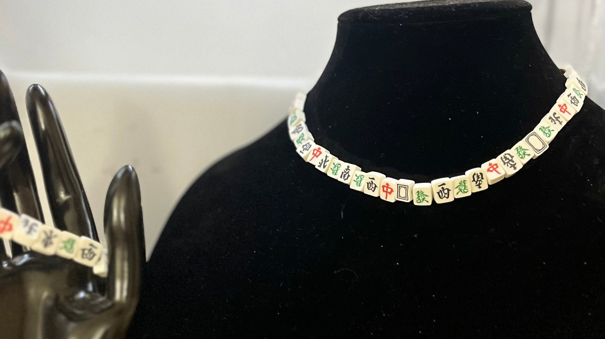 Unique Mahjong tile jewelry set styled for game lovers