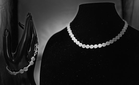 Necklace & Bracelet Jewelry Set - Simple Elegant Everyday Duo