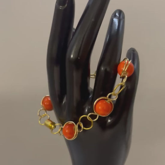 Matching pumpkin spice bracelet with earthy tones