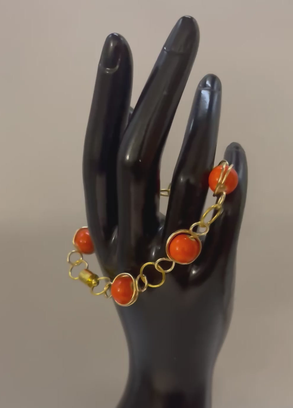 Matching pumpkin spice bracelet with earthy tones
